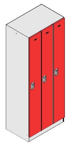 STALGO UNIMA AG - Garderobenschrank - 1 Abteil vertikal - Türen aufgesetzt